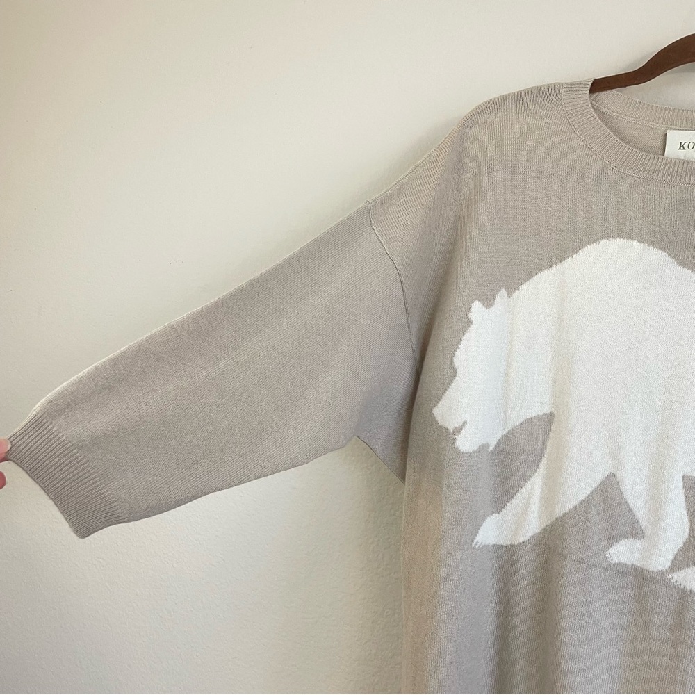 KOCH Polar Bear Merino Wool-Cashmere Blend Dolman Sweater Size‎ XS - Picture 3 of 7